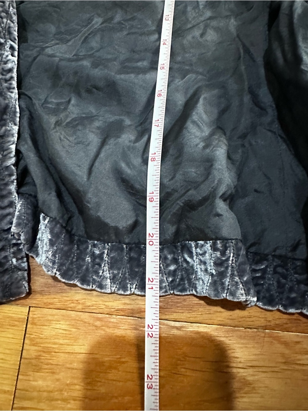 Eileen Fisher Quilted Velvet Lattice Open Front Jacket Crushed Gray 3/4 Sleeve S - Picture 5 of 6